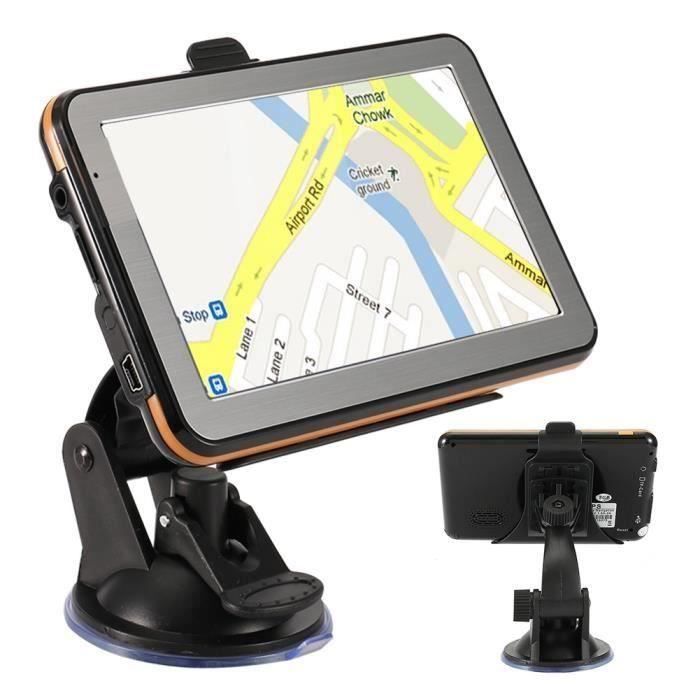 Système de navigation GPS portable pour voiture, 5 pouces, lecteur universel intelligent, jaune-LAT