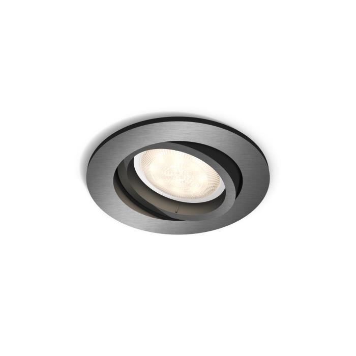 Philips myLiving Spot à encastrer 5020199P0, Recessed lighting spot, 1 ampoule(s), LED, 4,5 W, 500 lm, Gris