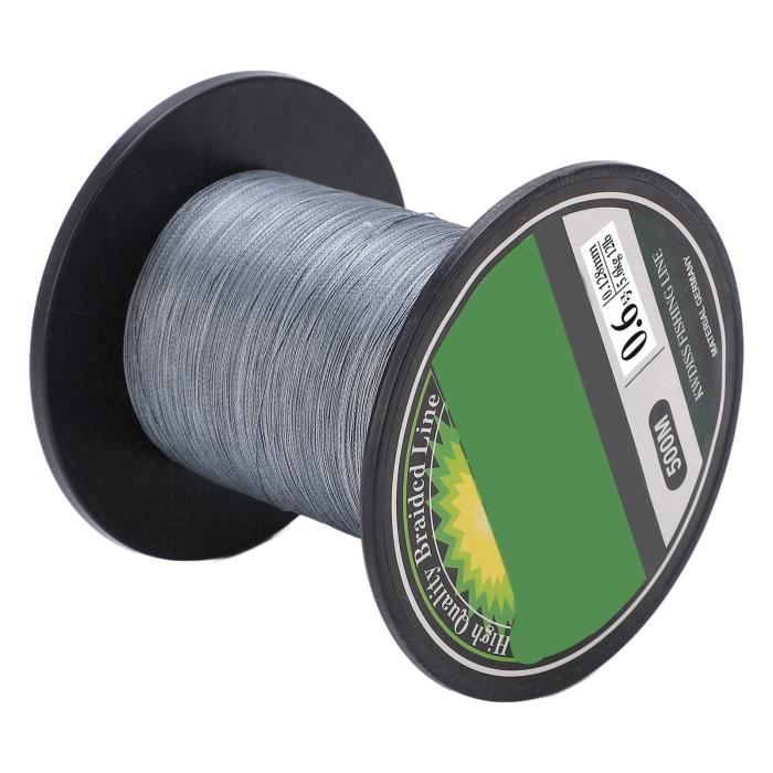 Sonew Ligne de pêche PE 500 m Ligne tressée à 8 brins de carpe PE Super Strong de 500 m pour la pêche en eau salée (NO. 0.6)