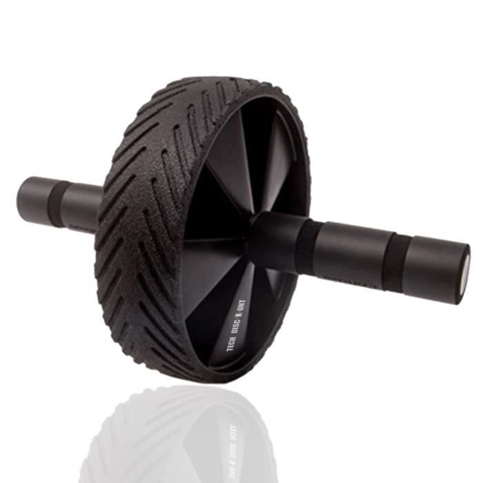 TD® Roue Abdominale,noir/Équipement d'exercice roue rouleau Abdo Musculation/Fitness ,Maison, salle/Solide et confortable/Avec Suppo