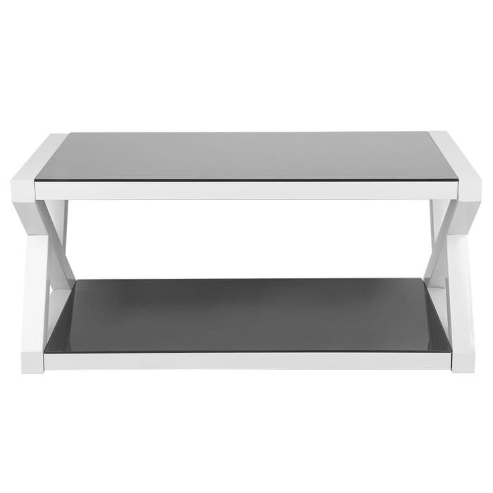 Table basse en verre trempé brillant-GXU