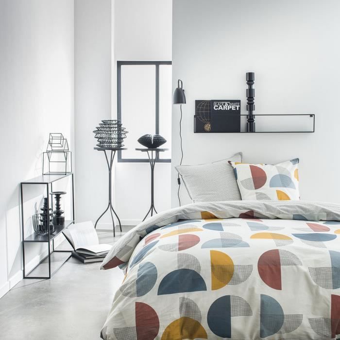 Housse de couette réversible et taie d'oreiller Today 100% coton 4.56 - taille:240 x 260 cm