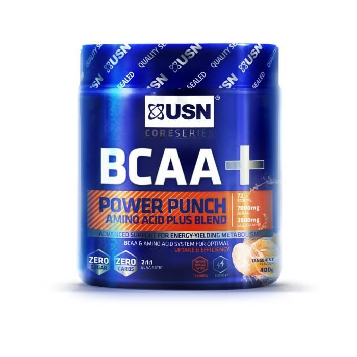 USN BCAA Power Punch Tangerine 400 gr Bien Etre