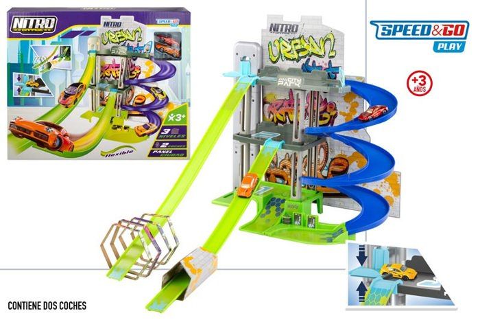 Speed&Go 49872 - Parking Voiture Jouet 3 Niveaux, Comprend 4 Voitures de  Course de Course, Garage Jouet pour Enfants, Parking Poussette, à partir de 3  Ans, Jouets et Cadeaux pour Enfants : : Jeux et Jouets