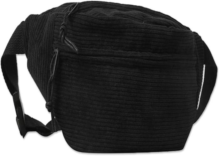 Sac Banane Velours Côtelé Vert - Sangle Réglable Pour Femme - Pratique Shopping Voyage Sport