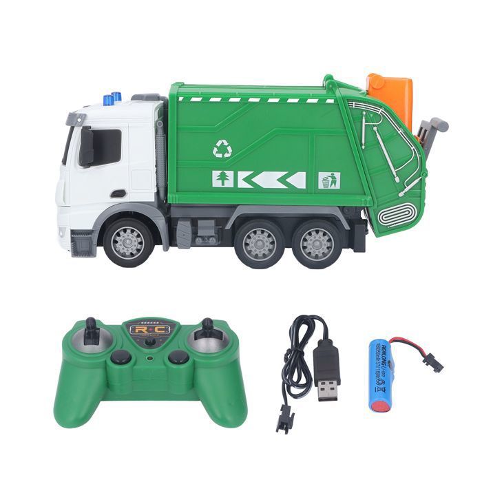 Jouet de camion de recyclage - UNBRANDED - Camion avec 4 poubelles - Pour enfants de 4 ans et plus - Jeux - Jouets