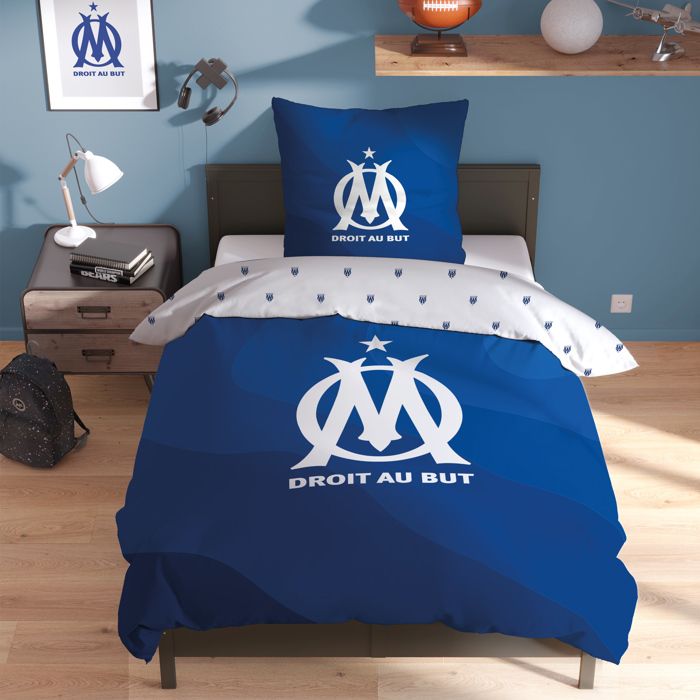 Parure de Couette "Art Déco" - Bleu - 240x220 cm - Coton | Leroy Merlin