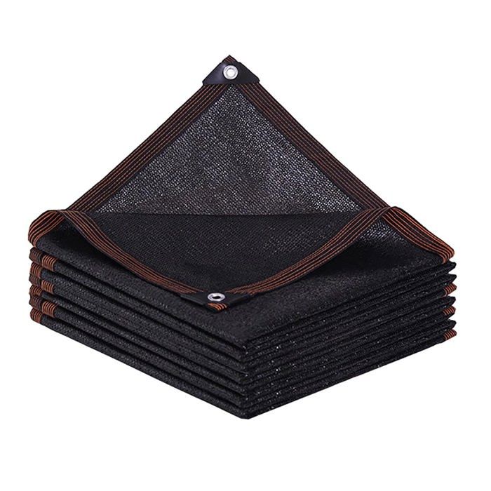 Voile dOmbrage Toile/Filet Ombrage Exterieur Rectangulaire avec œillets- 3x5 m - Noir