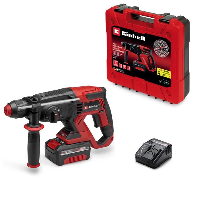 Einhell Marteau Perforateur sans fil TE HD 1820 Li PXC 18V 18 J SDS Plus Livré avec Batterie 40Ah+ et Chargeur - vue 1
