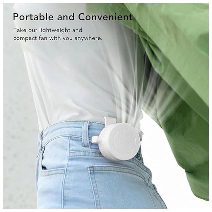 Ventilateur portable sans pales à pince - 3 vitesses silencieux clip réglable idéal voyage extérieur cadeau - Chemise blanche - Xvx