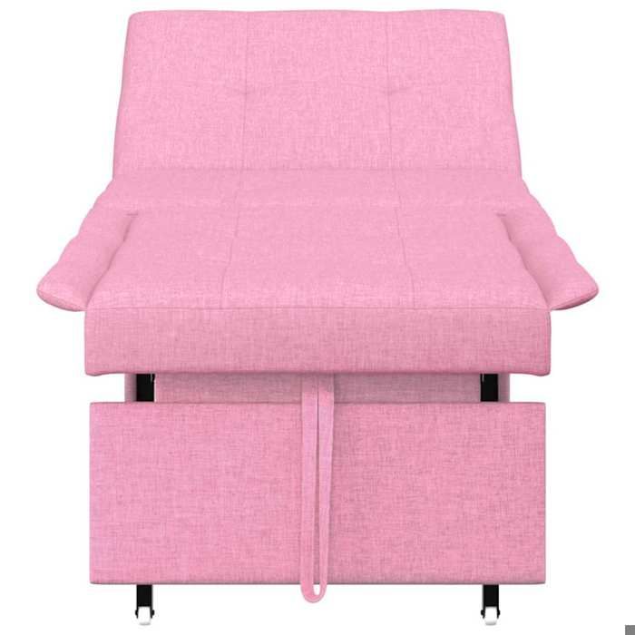 Promotion janvier Canapé-lit Convertible - CLARENCE - 2 en 1 - Rose 194x67x37 cm tissu CC584
