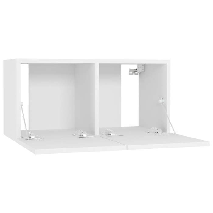 NEUF Armoire TV - Blanc - Meuble TV - TABLE TV - suspendu Blanc 60x30x30 cm - TT3562