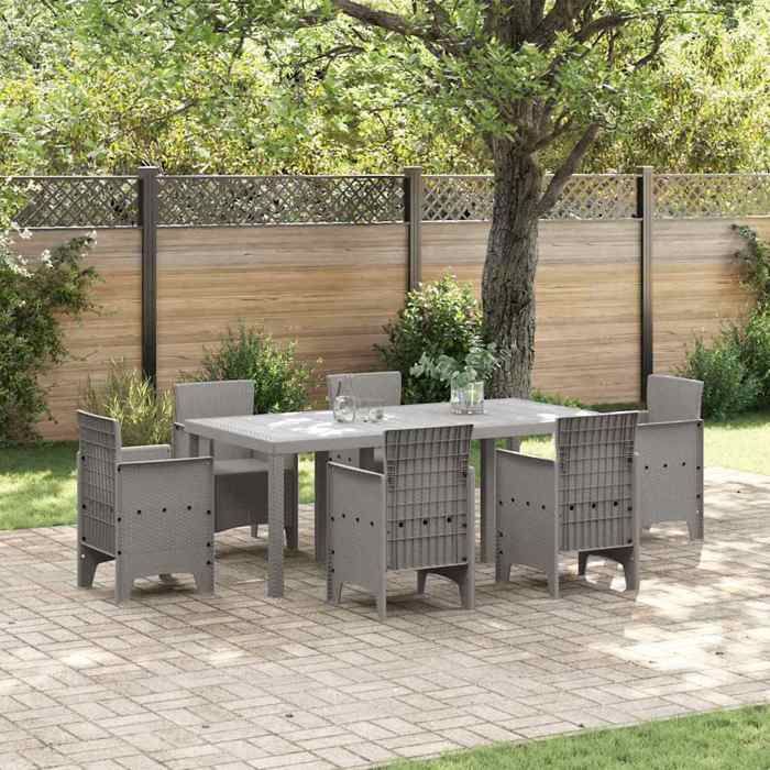 Soldes printemps Table terrasse - Gris clair - Table de jardin - 1 PC - pour repas Gris clair 200x100x73 cm T582