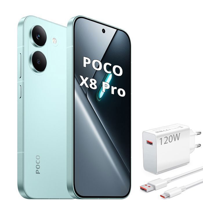 POCO X8 Pro 12+512 Vert Processeur Dimensity 8500-Ultra + Original Hypercharge Xiaomi 120 W