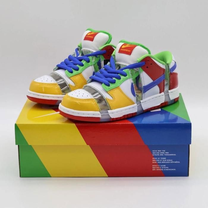CHAUSSURES DE BASKET-BALL FD8777-100 Nike Dunk Low SB eBay Sandy Bodecker White Red Yellow (Mens)