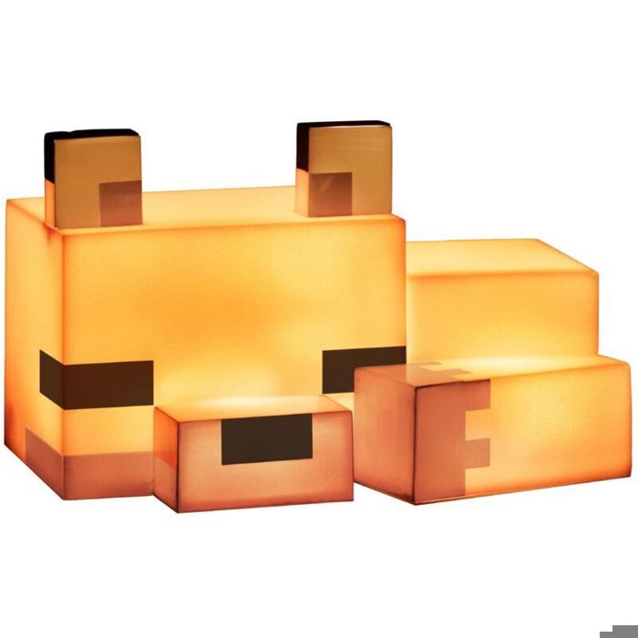 Lampe de Nuit Minecraft FoxLampe Mignonne Cadeaux pour Garçons & Filles Accessoires & Décor pour Chambre dEnfants Orange