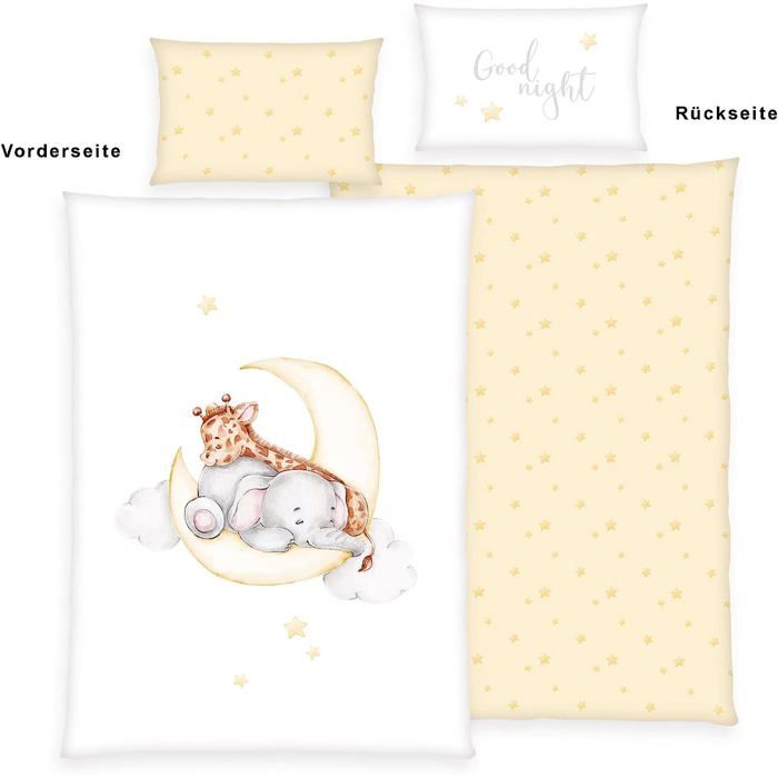 Ensemble de linge de lit bébé Sleeping on The Moon 100x135 cm / 100% coton Ensemble de linge de lit bébé Sleeping on The Moon 100x135 cm / 100% coton