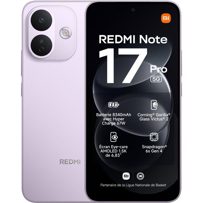 Smartphone XIAOMI Redmi Note 17 Pro 5G 6Go RAM