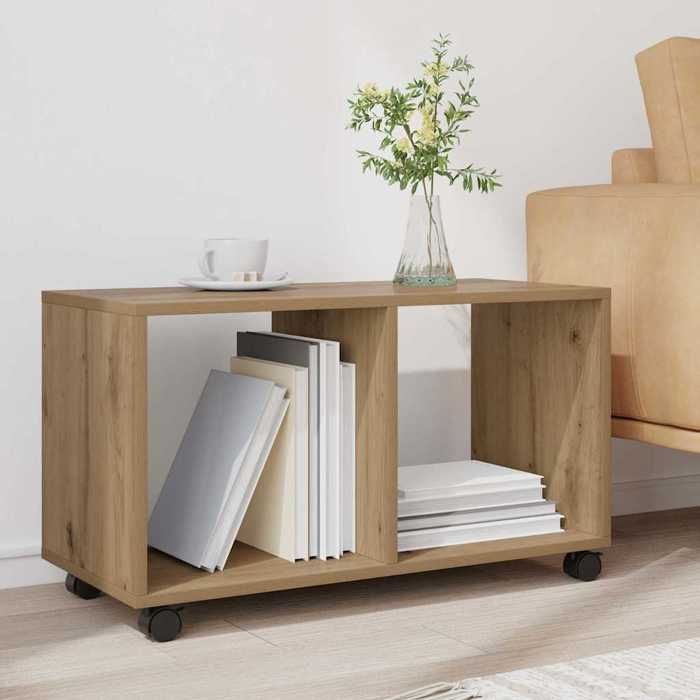 Petite Table basse NANAS Neuf Armoire à roulettes chêne artisanal bois dingénierie &4902
