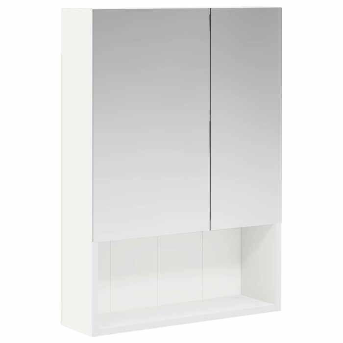 Meuble - Armoire WC - Blanc - Armoire Miroir de Salle de Bain Blanc 50x14 5x70 cm_25607