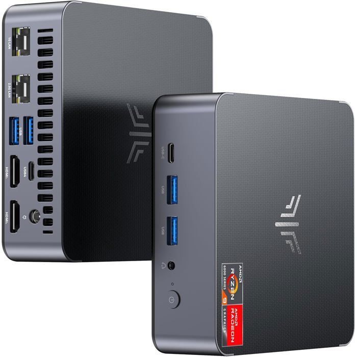 Mini PC NiPoGi 32Go DDR4 512Go SSD АMD Ryzen 9 6900HX jusquà49 GHz АMD Radeon 680M 4K Quad DisplaysWiFi6 BT5.2Windows 11