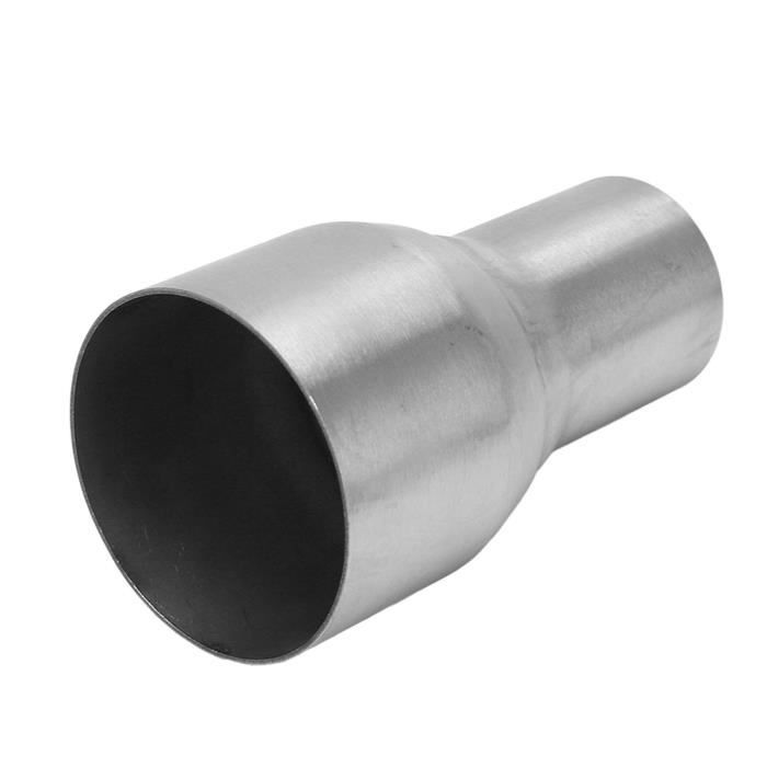 Connecteur de réducteur d'échappement de 51 mm à 76 mm Tuyau de réduction standard conique en acier inoxydable poli auto ligne