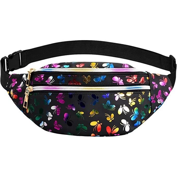 Ceinture etanche a la mode pour sac banane femme metallique resistant a l eau 3 compartiments bandouliere pour fille Cartable Cdiscount Bagagerie Maroquinerie