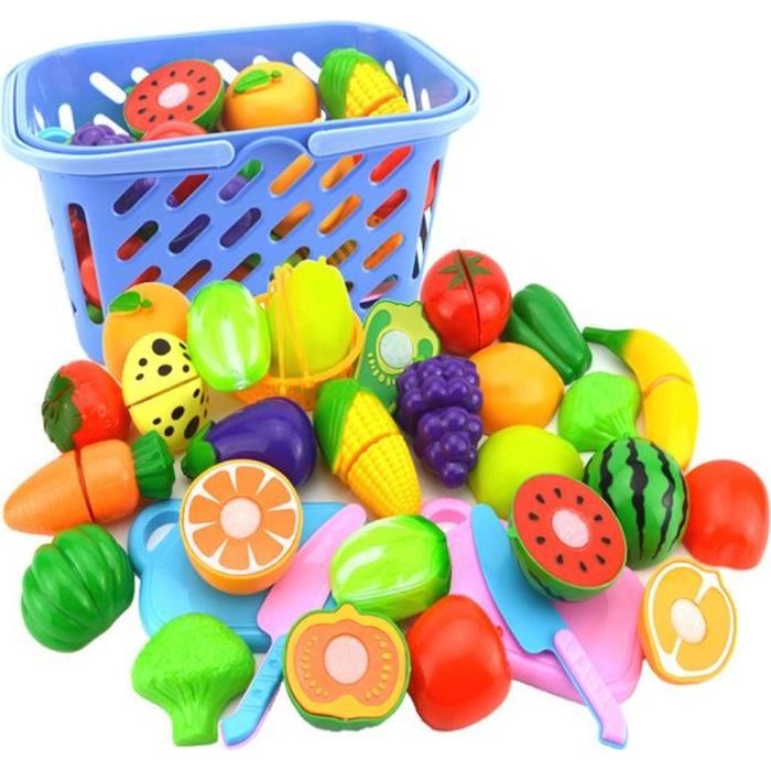 Jouets En Plastique Fruits Et Légumes Pour Que Les Enfants Apprennent Le  Nom Des Fruits Et Légumes, Jouets De Coupe De Fruits Et Légumes Pour  Enfants. Jouets En Plastique Pour Enfants À