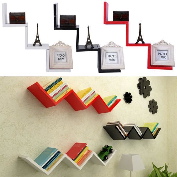 Etagere De Rangement Murale Forme W Flottant Dvd Cd Etagere En