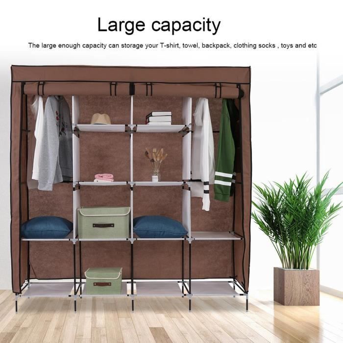 Armoire De Rangement Penderie Dressing En Toile Non Tissee
