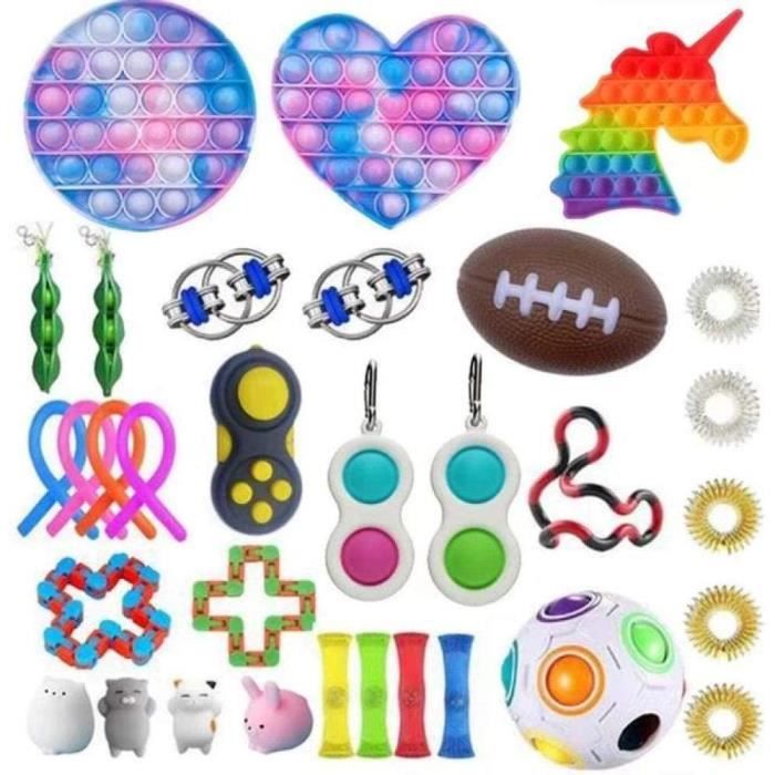 Fidget Texturé 6 Fidget Toys Sensoriels - Anti-Stress Silicone - Pour Enfants Autistes Ou TDAH