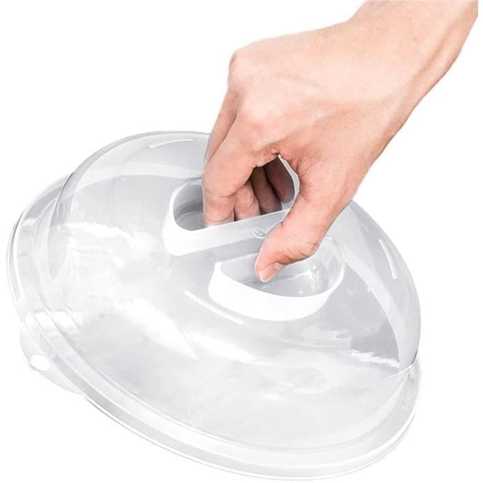 Couvercle Pour Micro-ondes Transparent Réutilisable - Protection Contre Les Éclaboussures, Sortie Vapeur, Supporte Jusqu'à 120°C - Taille Grande Ou Petite