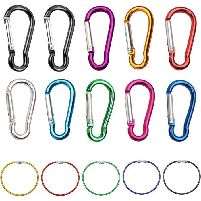 WUSJCOF 16 Pièces Mousqueton Mini Mousqueton