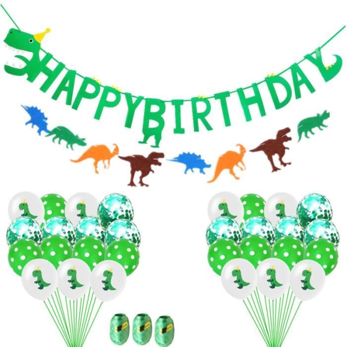 35pcs Theme Dinosaure Joyeux Anniversaire Banniere Et Ballons Decorations De Fete D Anniversaire Fournitures Achat Vente Ballon Decoratif Cdiscount
