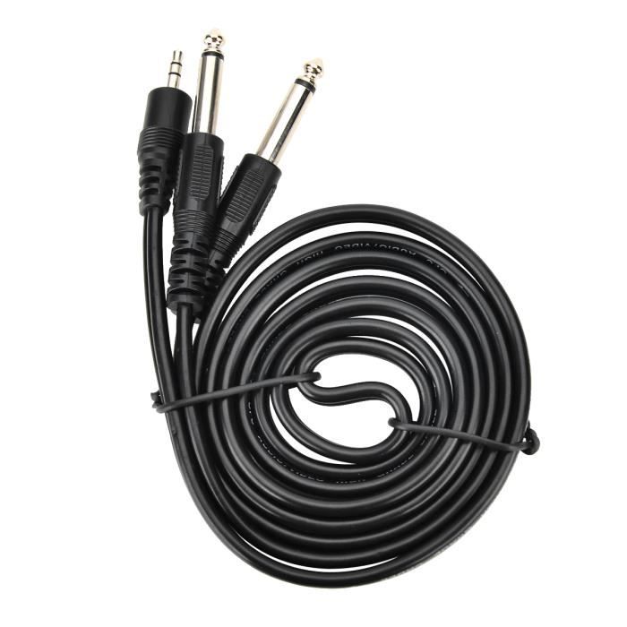 Cable audio video 3,5 mm à 6,35 mm PC à la console sonore Cordon audio