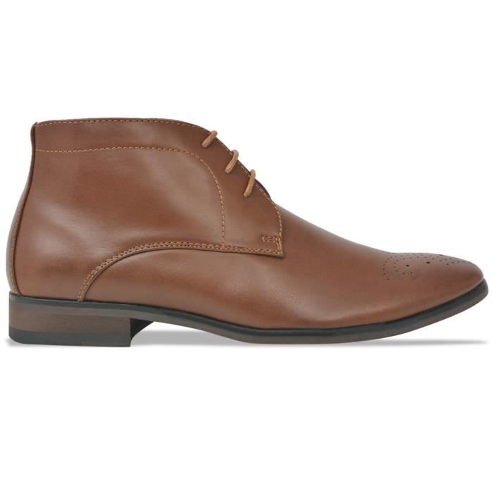 bottines à lacets marron