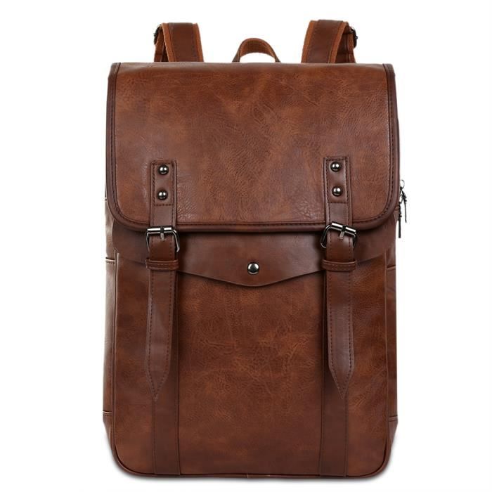 Shs Sac A Dos Vintage En Cuir Pour Ordinateur Portable Sac A Dos En Cuir Decontracte Unisexe En Toile Sac A Dos En Sac A Dos En Sac A Bandouliere Sac A