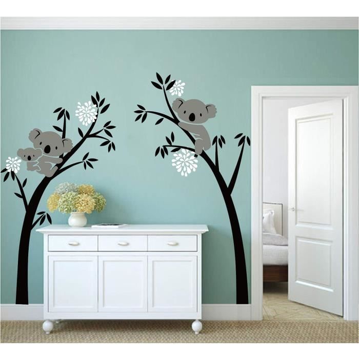 Stickers Muraux Koala Arbre Autocollants Mural Animaux Diy Pour Chambre