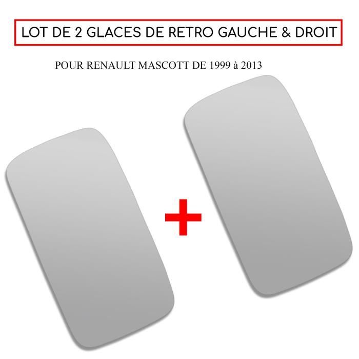 2 GLACES DE RÉTROVISEUR À COLLER POUR prévu pour MASCOTT DE 1999 À 2013