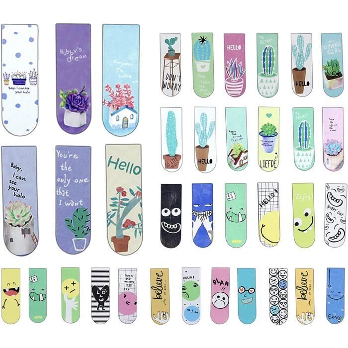 Lot De 4 Marque-pages Magnétiques En Cuir - Forme Goutte D'eau, 10x3 Cm - 4 Couleurs - Cadeau Pour Lecteurs, Enseignants