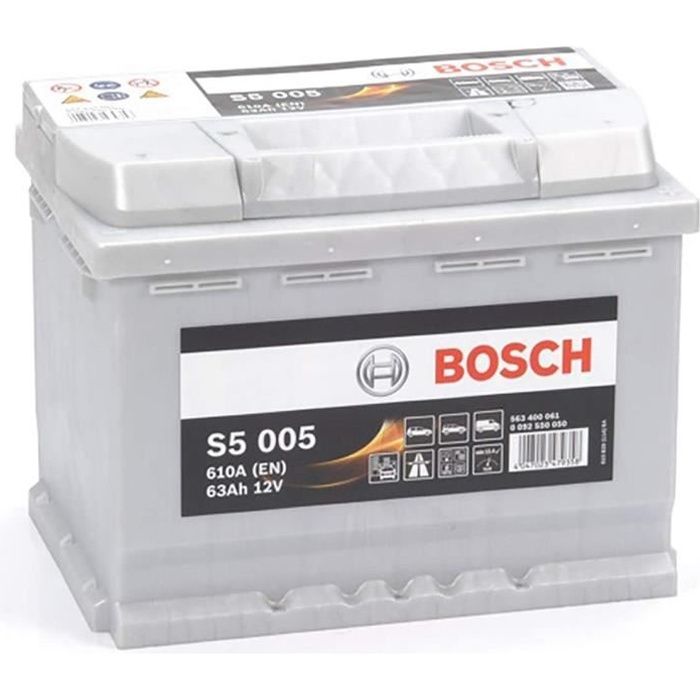 Batteries et alimentation pour studios photo Bosch S5005 Batterie de Voiture 63A-h-610A 4625