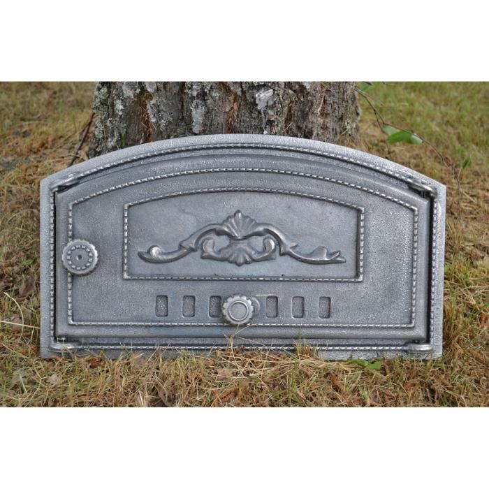 Porte De Four En Fonte Massive - Pour Four à Pizza, Fumoir, Four à Pain - Dimensions ~72x68 Cm, Avec Thermomètre