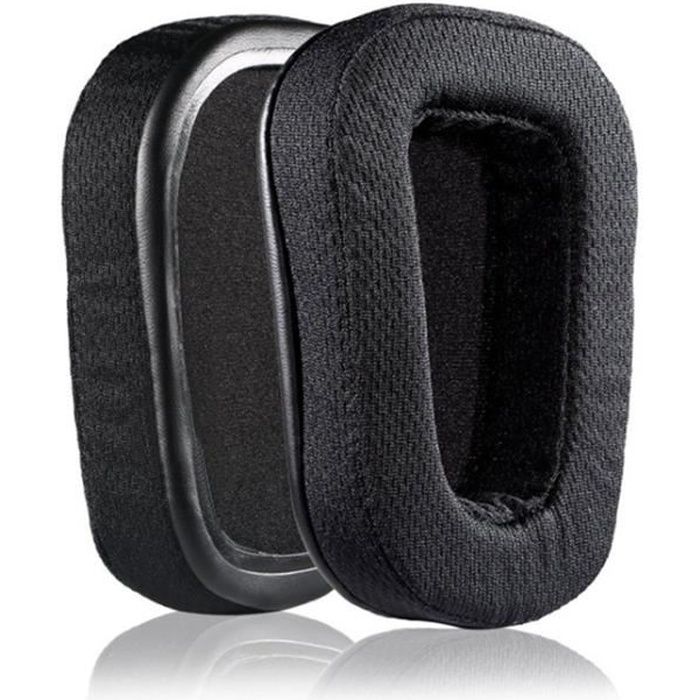 Mesh Fabric Oreillettes de Remplacement pour Casque Logitech G633 G933 Headphone Coussinets doreille Coussins