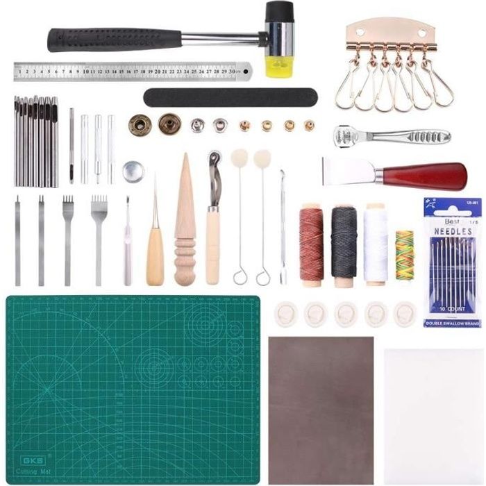 Kit d'outils de maroquinerie UNHO 44 pièces Acier inoxydable