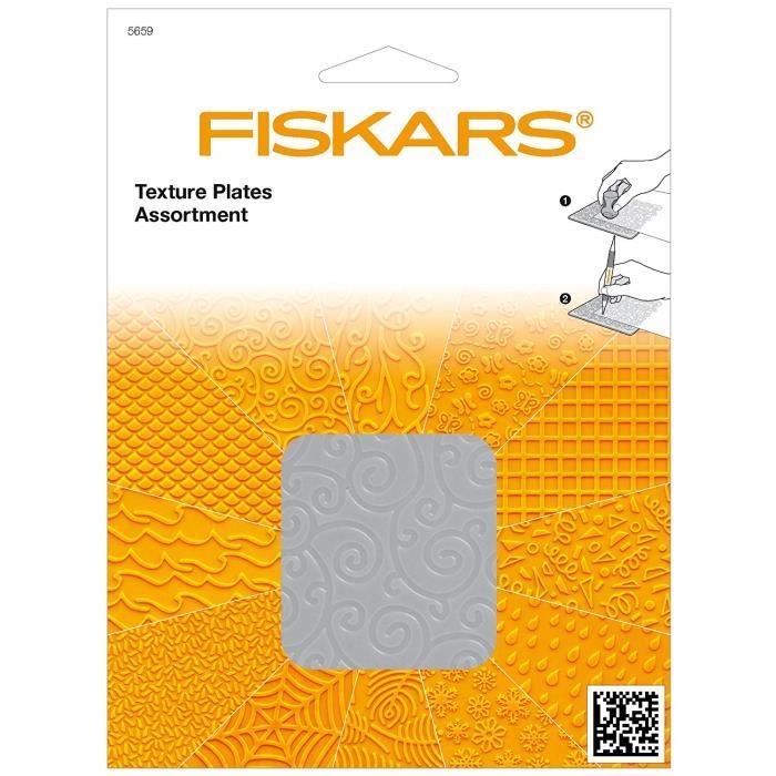 Fiskars plaques Set 2 Artisanat texture Plaques et outil 12 