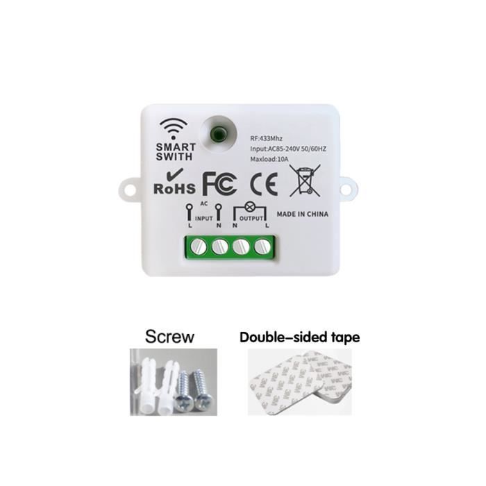 Télécommande RF sans fil - 1RC[C365638] - 433MHz - 1CH - Récepteur ...