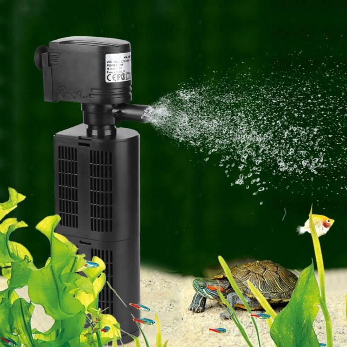 Comparer les prix de Filtre d'aquarium 3 en 1 - HURRISE - Débit réglable - Convient pour l'eau douce et l'eau de mer