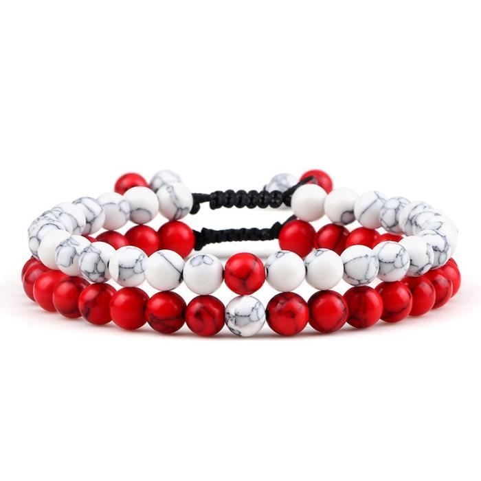 Bracelets Perles Pierre Naturelle Bohème - Lot De 7 Bracelets Extensibles Avec Breloque | Œil De Tigre, Perles Heishi | Pour Femme Et Homme