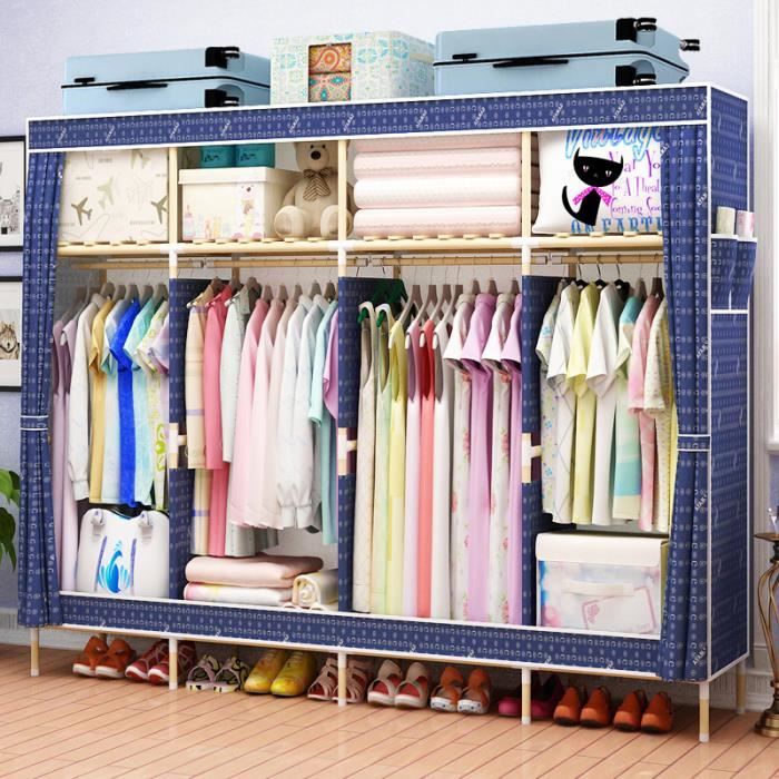 Penderie Souple Armoire 4 Penderies 4 Etageres Housse En Tissu