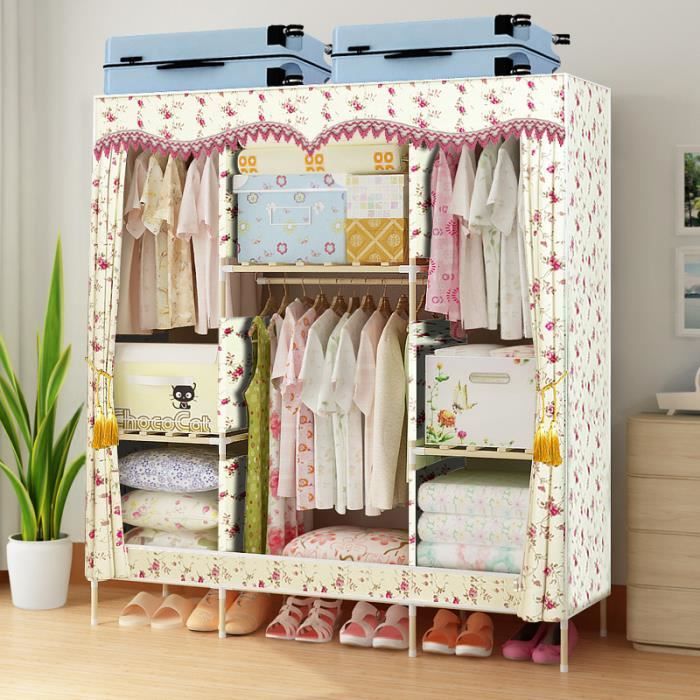 Penderie Souple 1 5c Rose Longueur 130 Largeur 45 Hauteur 170